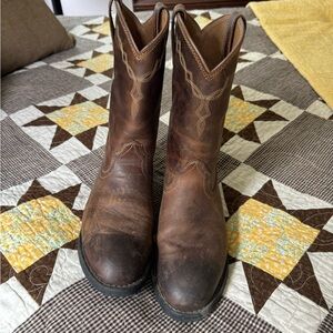 Ariat heritage roper Brown Leather Cowboy Boots